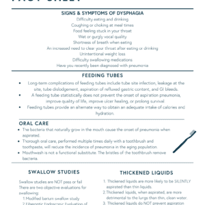 Feeding Tube & Dysphagia Handout