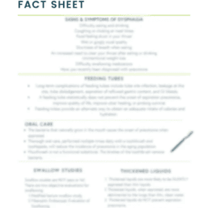 Feeding Tube & Dysphagia Handout