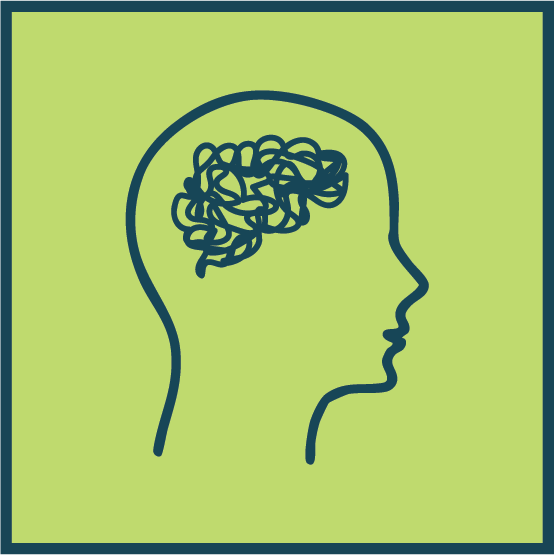 Graphic of outline of persons head