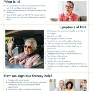 Speech Therapy & Mild Cognitive Impairment (MCI) Handout